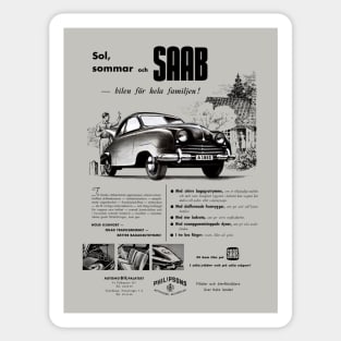 1953 SAAB 92 - advert Sticker